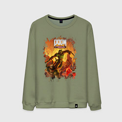 Свитшот хлопковый мужской DOOM, цвет: авокадо