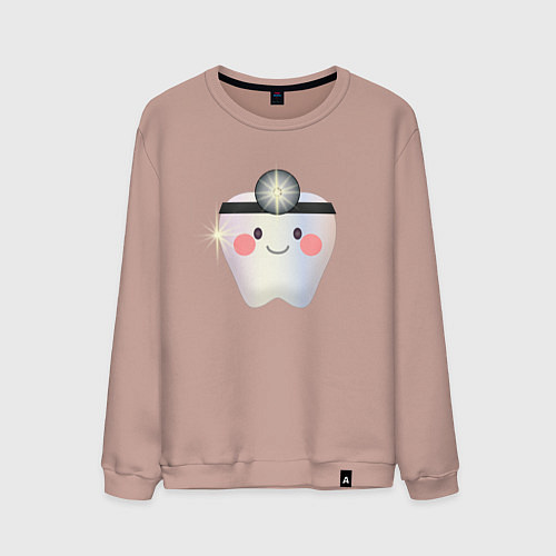 Мужской свитшот Подарок стоматологу / Пыльно-розовый – фото 1