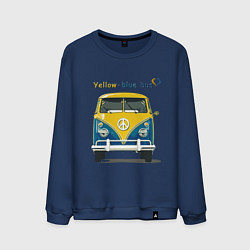 Мужской свитшот Я люблю вас Yellow-blue bus