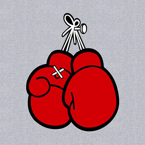 Мужской свитшот Боксерские перчатки / Меланж – фото 3