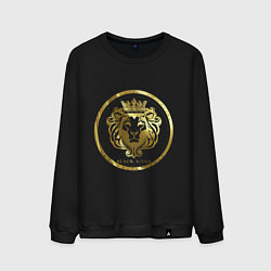 Свитшот хлопковый мужской Golden lion, цвет: черный
