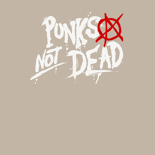 Мужской свитшот Punks not dead / Миндальный – фото 3