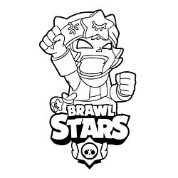 Свитшот хлопковый мужской Brawl Stars SANDY раскраска, цвет: белый — фото 2