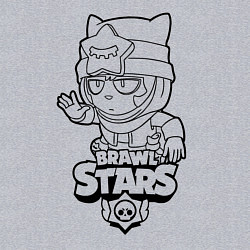 Свитшот хлопковый мужской Brawl Stars SANDY раскраска, цвет: меланж — фото 2