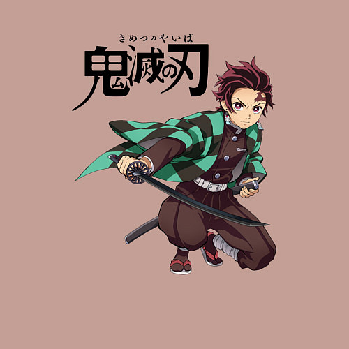 Мужской свитшот KIMETSU NO YAIBA / Пыльно-розовый – фото 3