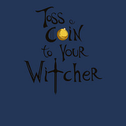 Свитшот хлопковый мужской ВЕДЬМАКУ ЗАПЛАТИТЕ, цвет: тёмно-синий — фото 2