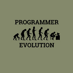 Свитшот хлопковый мужской Эволюция программиста, цвет: авокадо — фото 2