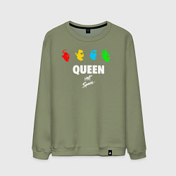 Свитшот хлопковый мужской Queen, цвет: авокадо