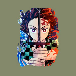 Свитшот хлопковый мужской KIMETSU NO YAIBA, цвет: авокадо — фото 2