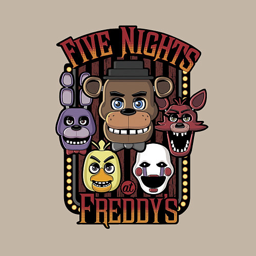 Мужской свитшот FIVE NIGHTS AT FREDDYS / Миндальный – фото 3