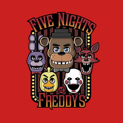 Свитшот хлопковый мужской FIVE NIGHTS AT FREDDYS, цвет: красный — фото 2