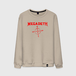 Свитшот хлопковый мужской Megadeth, цвет: миндальный