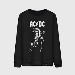 Свитшот хлопковый мужской ACDC, цвет: черный