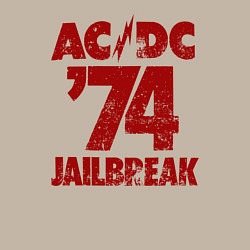 Свитшот хлопковый мужской ACDC 74 jailbreak, цвет: миндальный — фото 2