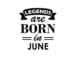 Свитшот хлопковый мужской Legends are born in june, цвет: белый — фото 2