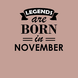 Свитшот хлопковый мужской Legends are born in November, цвет: пыльно-розовый — фото 2