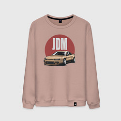 Свитшот хлопковый мужской JDM, цвет: пыльно-розовый