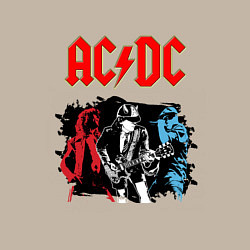 Свитшот хлопковый мужской ACDC, цвет: миндальный — фото 2