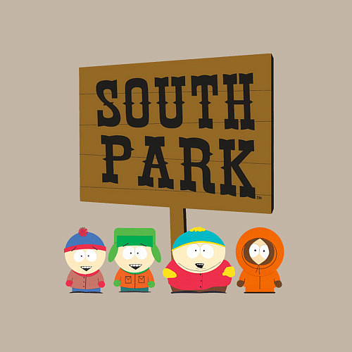 Мужской свитшот South Park / Миндальный – фото 3