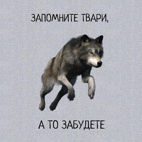 Мужской свитшот Волк / Меланж – фото 3