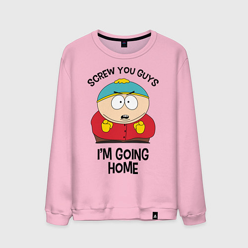 Мужской свитшот South Park, Эрик Картман / Светло-розовый – фото 1