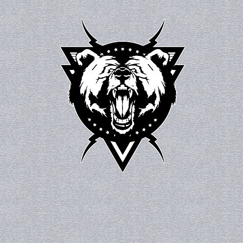 Мужской свитшот Медведь / Меланж – фото 3