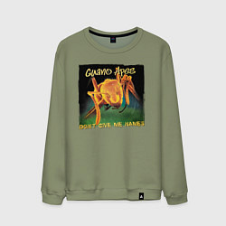 Свитшот хлопковый мужской Dont give me names, цвет: авокадо