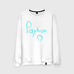 Свитшот хлопковый мужской PAYTON LOVE, цвет: белый