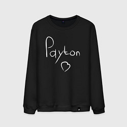 Свитшот хлопковый мужской PAYTON LOVE, цвет: черный