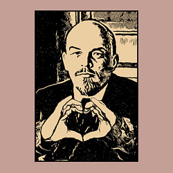 Свитшот хлопковый мужской Ленин Oko, цвет: пыльно-розовый — фото 2