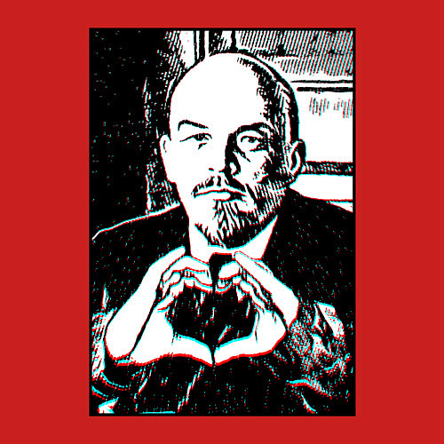 Мужской свитшот Ленин Oko / Красный – фото 3