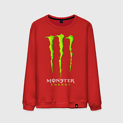 Свитшот хлопковый мужской MONSTER ENERGY, цвет: красный