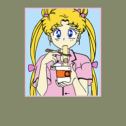 Свитшот хлопковый мужской Sailor Moon Usagi Tsukino, цвет: авокадо — фото 2