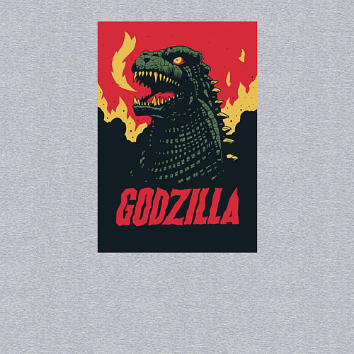 Мужской свитшот Godzilla / Меланж – фото 3