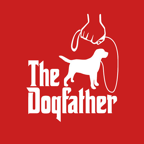 Мужской свитшот The Dogfather - пародия / Красный – фото 3