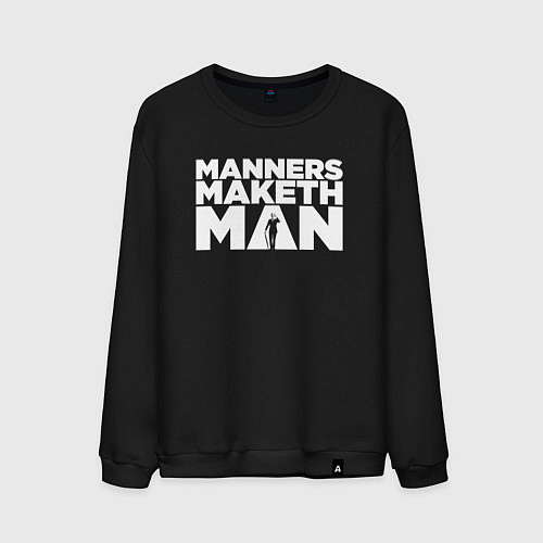 Мужской свитшот Manners maketh man / Черный – фото 1