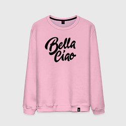 Свитшот хлопковый мужской Bella Ciao, цвет: светло-розовый