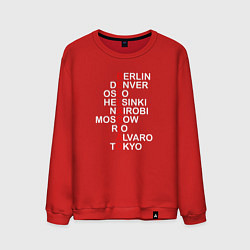 Свитшот хлопковый мужской La Casa de Papel Bella Ciao, цвет: красный