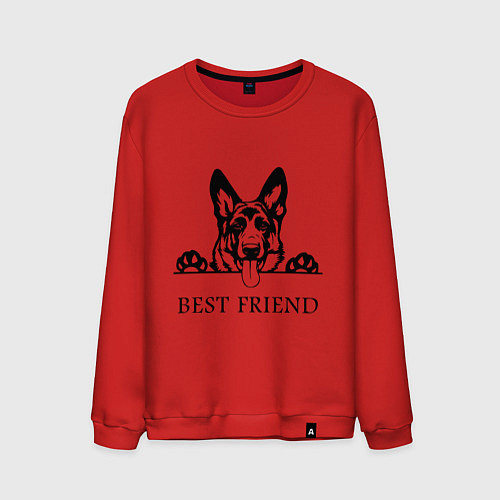 Мужской свитшот ОВЧАРКА BEST FRIEND Z / Красный – фото 1