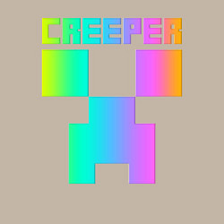 Свитшот хлопковый мужской MINECRAFT CREEPER, цвет: миндальный — фото 2