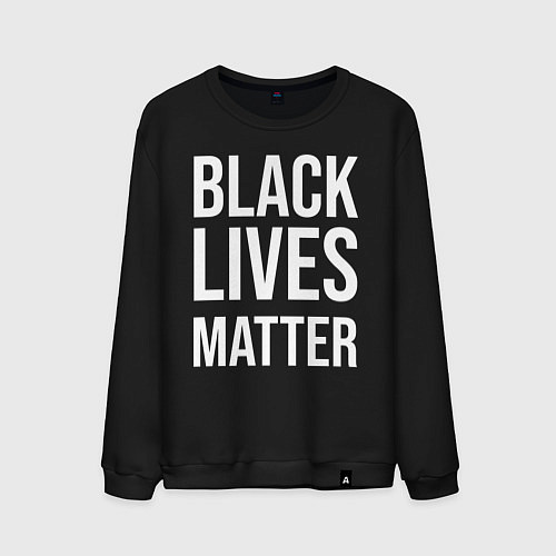 Мужской свитшот BLACK LIVES MATTER / Черный – фото 1