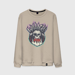 Свитшот хлопковый мужской Орксий Waaagh, цвет: миндальный