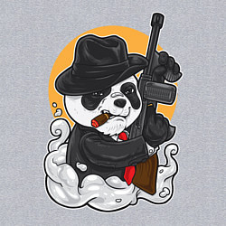 Свитшот хлопковый мужской Panda Gangster, цвет: меланж — фото 2