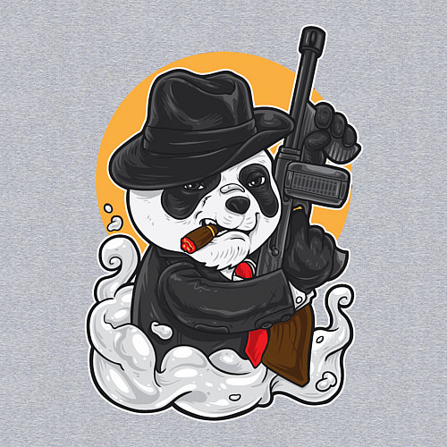 Мужской свитшот Panda Gangster / Меланж – фото 3