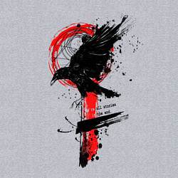 Свитшот хлопковый мужской Ворон, цвет: меланж — фото 2