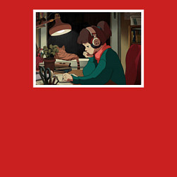Свитшот хлопковый мужской Lo fi, цвет: красный — фото 2