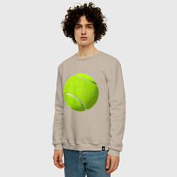 Свитшот хлопковый мужской Теннис, цвет: миндальный — фото 2