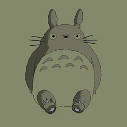 Свитшот хлопковый мужской Тоторо с прозрачным пузиком, цвет: авокадо — фото 2