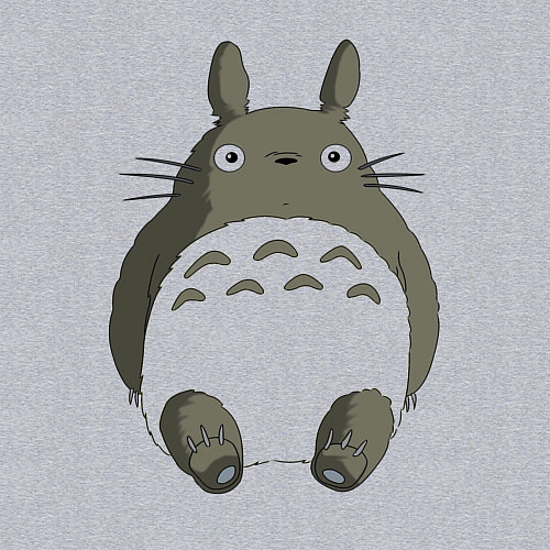Мужской свитшот Тоторо с прозрачным пузиком / Меланж – фото 3