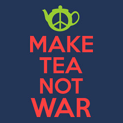 Свитшот хлопковый мужской Make tea not war, цвет: тёмно-синий — фото 2